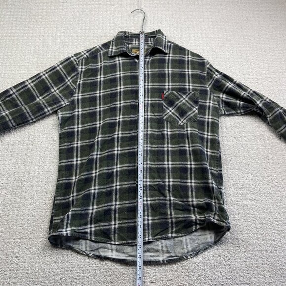 Ranch Gear Flannel Lumberjack Button Shirt Forest Green Western Men Sz M - Picture 8 of 13